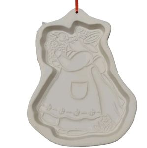 Longaberger Pottery Bunny Series Cookie Mold 1994 Mama and Baby Bunny
